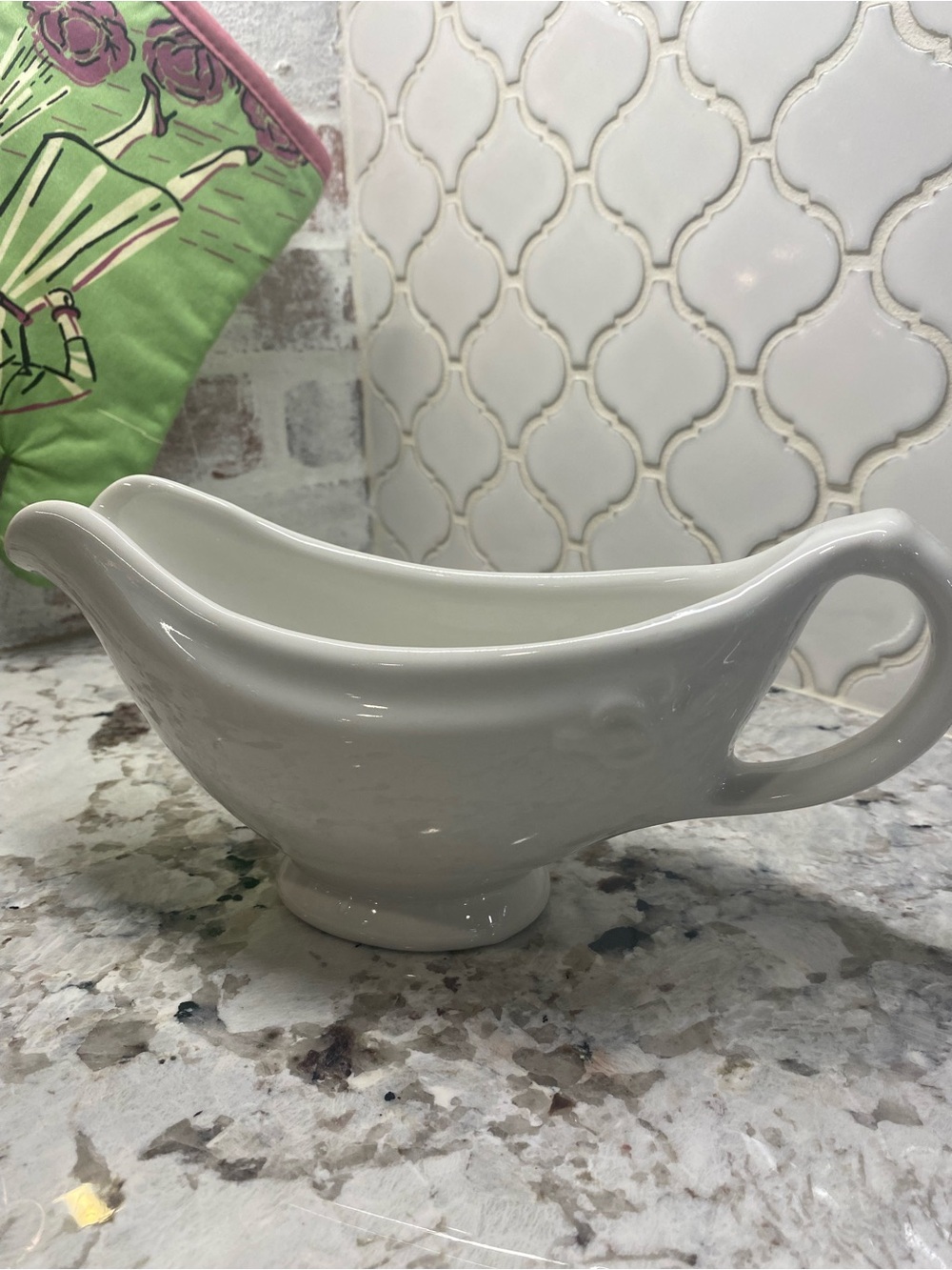 Vintage Hall Classic White Ironstone Gravy Boat